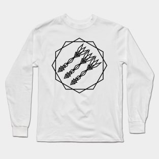 Geometric Arrows Design Long Sleeve T-Shirt